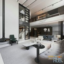 3D model Living room set 1