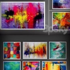 3D model Collection of paintings «Abstract»