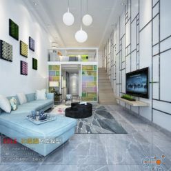 3D model Living room space A039