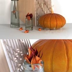 3D model Autumn decorative set