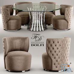 3D model Armchair and table FD Collection by Dolfi