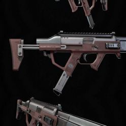 3D model Suricate Submachine Gun PBR
