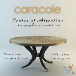 3D model Center of Attention Caracole table