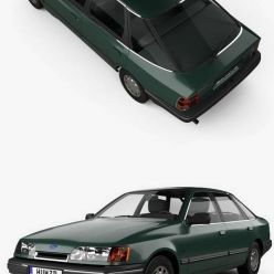 3D model Ford Scorpio hatchback 1985 Hum 3D