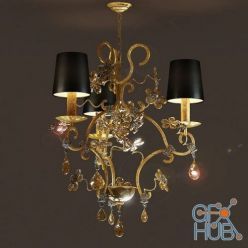 3D model Masiero Fiore di Foglia 7200 3 chandelier