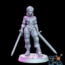 3D model Daena - Female Knight