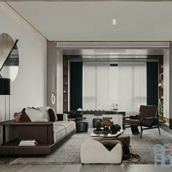 3D model Living room set 27