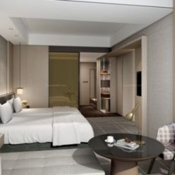 3D model Bedroom Interior of the Hotel 039