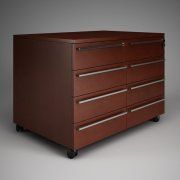 3D model Brown cabinet for office