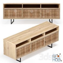 3D model Natural Cane Media Console