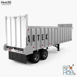3D model Hum3D –  Artex TR3606-8 Silage Semi Trailer 2018