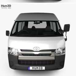 3D model Toyota Hiace Passenger Van L1H3 DX 2013