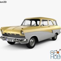 3D model Ford Taunus P2 17M kombi 1957