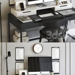 3D model IKEA office workplace 26