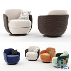 3D model Miles Lounge armchair by Wittmann (Corona)