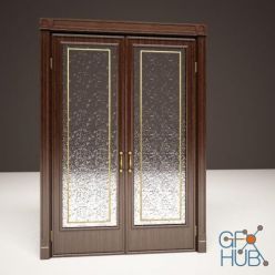 3D model Double doors in a classic style