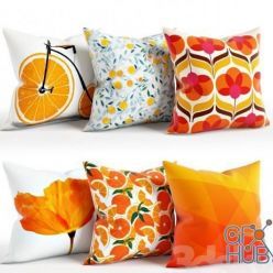 3D model Orange Pillow Set 001