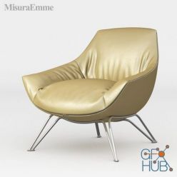 3D model Armchair MisuraEmme Florentia