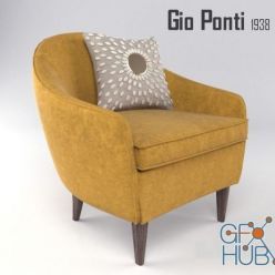 3D model Armchair 1938 by Gio Ponti