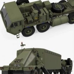 3D model Tractor M983 with THAAD TPY2 Radar