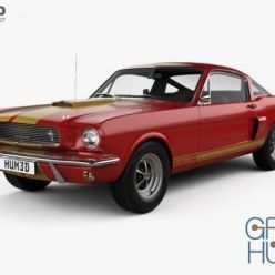 3D model Hum 3D Ford Mustang GT350H Shelby with HQ interior 1966