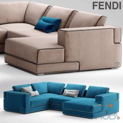 3D model Sofa Sloane Fendi Casa