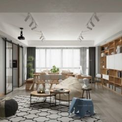 3D model Nordic Style Interior 016