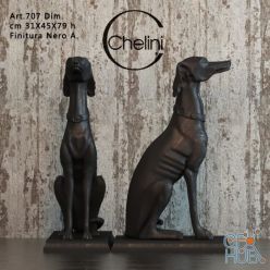 3D model Dog Chelini art.707