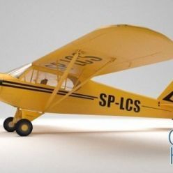 3D model Piper PA-18 Supercub Low Poly