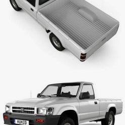 3D model Toyota Hilux Double Cab 1988