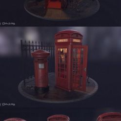 3D model London Phone Booth