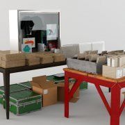3D model Tables with goods