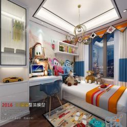 3D model Modern Style Bedroom Interior 23