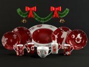 3D model Tableware Red Christmas by Waechtersbach