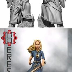 3D model AX008 Taqui el Agha and AX009 Johanna – Citizens of the Old World – 3D Print