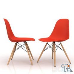 3D model Vitra Eames Plastic Side Chair DSW