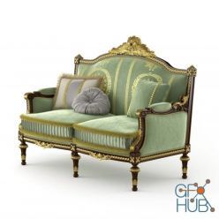 3D model Modenese Gastone 14402 2 seat sofa