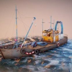 3D model Old Fishing Boat PBR