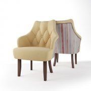 3D model Capiton upholstery half-chair