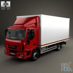 3D model Iveco EuroCargo Box Truck 2013
