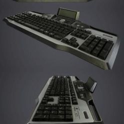 3D model The old and dusty keyboard