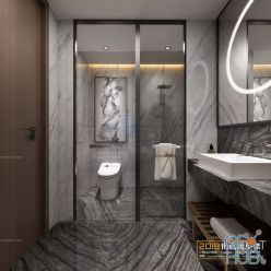 3D model Modern bathroom interior 023