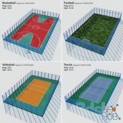 3D model A set of sports fields – Set sport playground