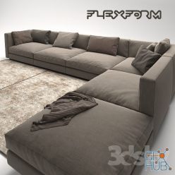 3D model Flexform Pleasure Sofa 3