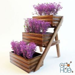3D model Stand with flowers