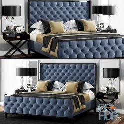 3D model Bed LuXeo USA Kensington Queen Tufted