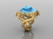 3D model Golden ring with Dragons