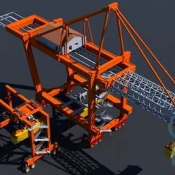 3D model Cubebrush – Cargo Crane Collection