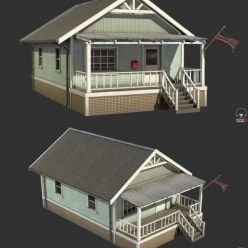3D model American House PBR