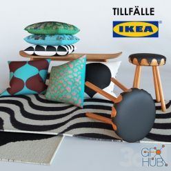 3D model Tillfalle textiles & stools by IKEA